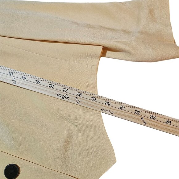 Easter Spring Blazer Linda Allard Ellen Tracy Womens Cream Silk  Size S - Picture 4 of 11